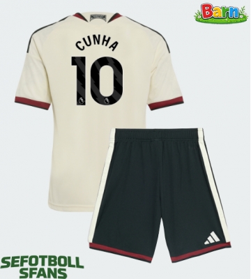 Manchester United Matheus Cunha #10 Tredjeställ Barn 2026-27 Kortärmad (+ Korta byxor)